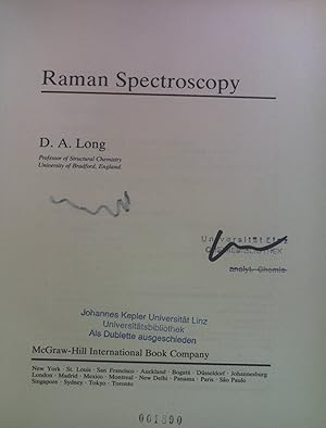 Bild des Verkufers fr Raman Spectroscopy. zum Verkauf von books4less (Versandantiquariat Petra Gros GmbH & Co. KG)