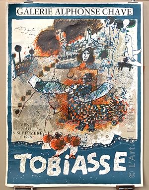 Affiche originale TOBIASSE, Galerie Chave 1978. Lithographie