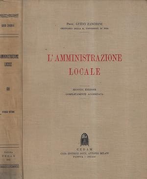 Bild des Verkufers fr L'amministrazione locale zum Verkauf von Biblioteca di Babele