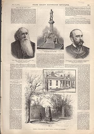 Seller image for ENGRAVING: "The Late John F. Gray".engraving from Frank Leslie's Illustrated Newspaper: June 17,,1882 for sale by Dorley House Books, Inc.