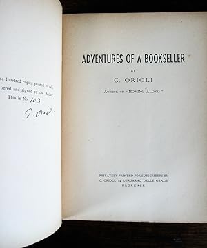 Immagine del venditore per Adventures of a Bookseller. (The Lungarno Series No. 12) venduto da James Fergusson Books & Manuscripts