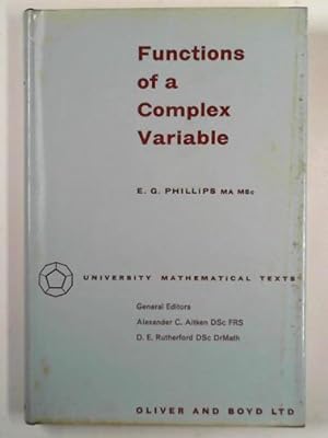 Immagine del venditore per Functions of a complex variable with applications venduto da Cotswold Internet Books