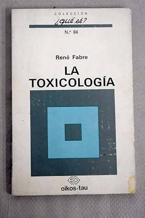 Imagen del vendedor de La toxicologia a la venta por Alcan Libros