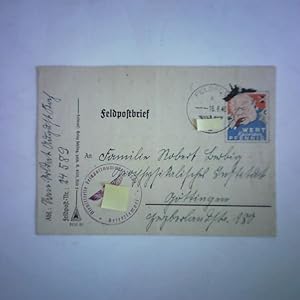 Feldpostbrief-Propagandakarte. Churchill Wert - keinen Pfennig, gelaufen am 16. 6. (19)40