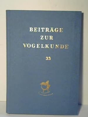 Beiträge zur Vogelkunde, 33. Band, 1987