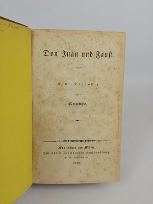 Bild des Verkufers fr Don Juan und Faust. Eine Tragdie. zum Verkauf von ANTIQUARIAT Franke BRUDDENBOOKS