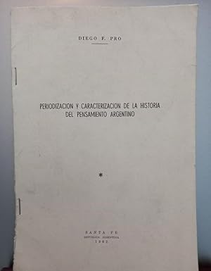 Imagen del vendedor de Periodizacin y caracterizacin de la historia del pensamiento argentino a la venta por Libros de Ultramar Alicante