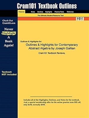 Bild des Verkufers fr Outlines & Highlights for Contemporary Abstract Algebra zum Verkauf von GreatBookPrices