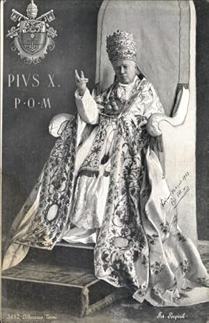 Ansichtskarte / Postkarte Papst Pius X., Giuseppe Melchiorre Sarto, Portrait