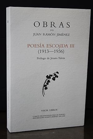 Imagen del vendedor de Poesía Escojida III (1913-1936).- Obras de Juan Ramón Jiménez, 20. a la venta por MUNDUS LIBRI- ANA FORTES