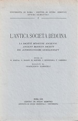 Seller image for L'antica societ beduina for sale by Messinissa libri