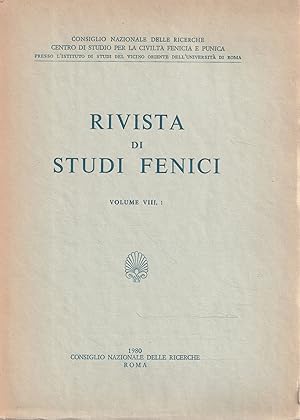 Rivista di studi fenici - Volume VIII, 1