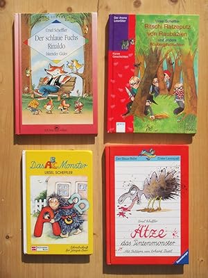 Vier Bücher: 1. Das ABC-Monster ; 2. Der schlaue Fuchs Rinaldo ; 3. Ätze, das Tintenmonster ; 4. ...