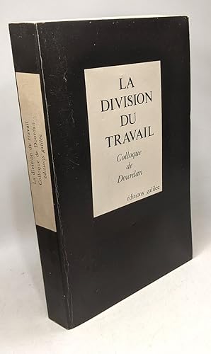 Imagen del vendedor de Division du travail - Colloque de Dourdan a la venta por crealivres