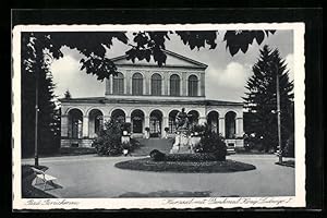 Bild des Verkufers fr Ansichtskarte Bad Brckenau, Kursaal mit Denkmal Knig Ludwigs I. zum Verkauf von Bartko-Reher