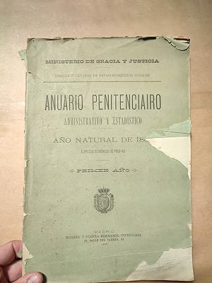 Imagen del vendedor de Anuario penitenciario, administrativo y estadstico 1888 a la venta por LIBRERIA ANTICUARIA LUCES DE BOHEMIA
