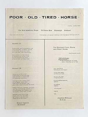 Immagine del venditore per Poor Old Tired Horse (P.O.T.H) Number 3 venduto da William Allen Word & Image