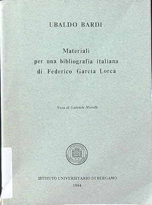 Materiali per una bibliografia italiana di Federico Garcia Lorca