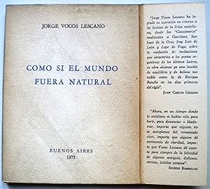 Como si el mundo fuera natural [Firmado / Signed]