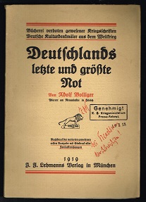 Bild des Verkufers fr Deutschlands letzte und grsste Not. - zum Verkauf von Libresso Antiquariat, Jens Hagedorn