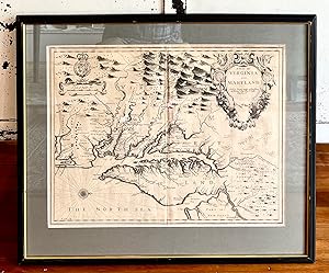 1676 John Speed Map of Maryland, Virginia, and Chesapeake Bay