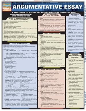 Bild des Verkufers fr Argumentative Essay : Quickstudy Reference Guide to Planning, Researching, and Writing zum Verkauf von GreatBookPrices