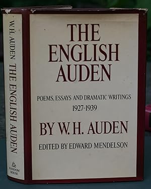 Seller image for The English Auden: Poems, Essays and Dramatic Writings 1927-1939 for sale by Possum Books