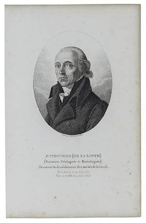 PORTRAIT DE JEAN C. ESCHER DE LA LINTH (Botaniste, Géologiste et Minéralogiste) 1767-1823. Gravur...
