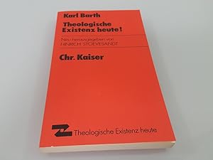 Bild des Verkufers fr Theologische Existenz heute (1933) (1933) zum Verkauf von SIGA eG