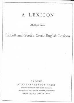 A Lexicon.