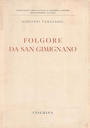 Bild des Verkufers fr Folgore di San Gimignano zum Verkauf von Messinissa libri