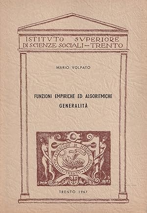 Funzioni empiriche ed algoritmiche: generalità