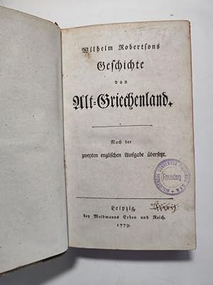 Seller image for Geschichte von Alt-Griechenland. for sale by Antiquariat Bookfarm