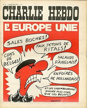 "CHARLIE HEBDO N°71 du 27/3/1972" WOLINSKI : L'EUROPE UNIE