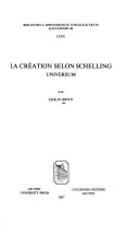 Seller image for La cration selon Schelling: Universum for sale by Librairie Le Valentin, Lausanne