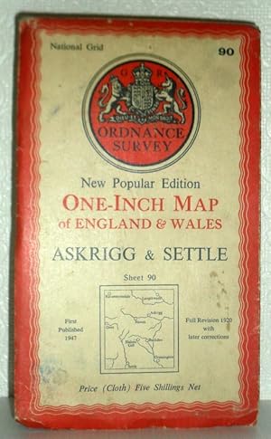 Ordnance Survey New Popular Edition One-Inch Map of England & Wales - Sheet 90 Askrigg & Settle