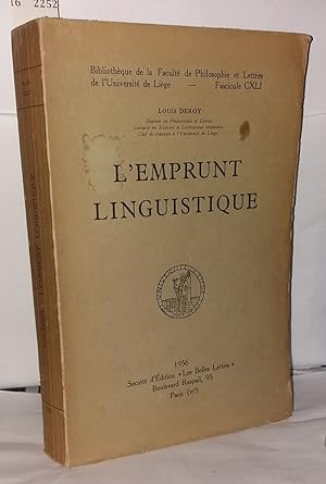 Image du vendeur pour L'emprunt linguistique mis en vente par Librairie Albert-Etienne