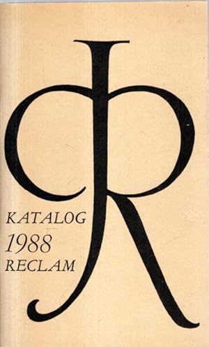 Imagen del vendedor de Katalog 1988 RECLAM a la venta por Antiquariat Jterbook, Inh. H. Schulze