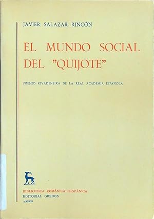 Bild des Verkufers fr El mundo social del ''quijote'' zum Verkauf von Librodifaccia