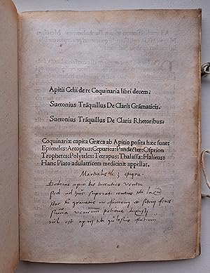 Image du vendeur pour De re coquinaria libri Decem mis en vente par Symonds Rare Books Ltd