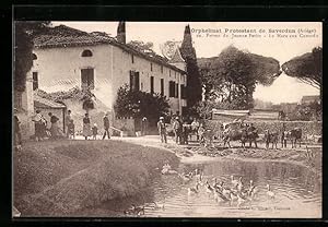 Carte postale Saverdun, Orphelinat Protestant