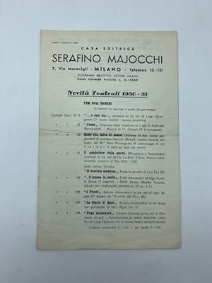 Casa editrice Serafino Majocchi. Novita' teatrali 1950-51 (Catalogo editoriale)