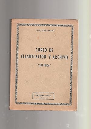 Imagen del vendedor de Curso de clasificacion y archivo cultura a la venta por El Boletin