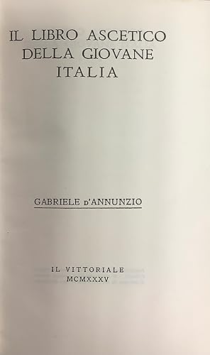 Il Libro Ascetico della Giovane Italia.