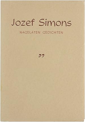 Seller image for Jozef Simons Nagelaten gedichten for sale by Untje.com