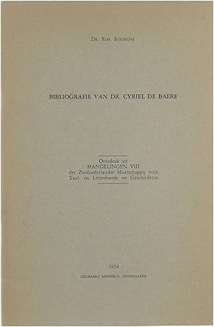 Immagine del venditore per Bibliografie van Dr. Cyriel De Baere venduto da Untje.com