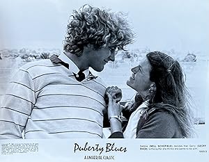 One [1] Black and White Publicity Photo of Nell Schofield and Geoff Thoe from the Film Puberty Blues