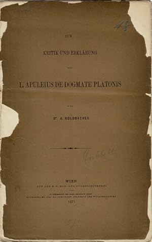 Zur kritik und erklärung von L. Apuleius de dogmate platonis