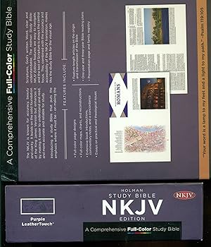 Bild des Verkufers fr Holman Study Bible: NKJV Edition, Purple LeatherTouch zum Verkauf von Don's Book Store