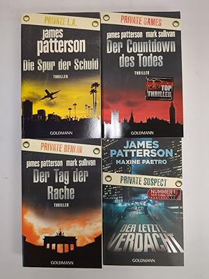 Seller image for 4x Private Novels Private L.A. - Die Spur der Schuld; Private Games - Der Countdown des Todes; Private Berlin - Der Tage der Rache; Private Suspect - Der letzte Verdacht for sale by Leipziger Antiquariat